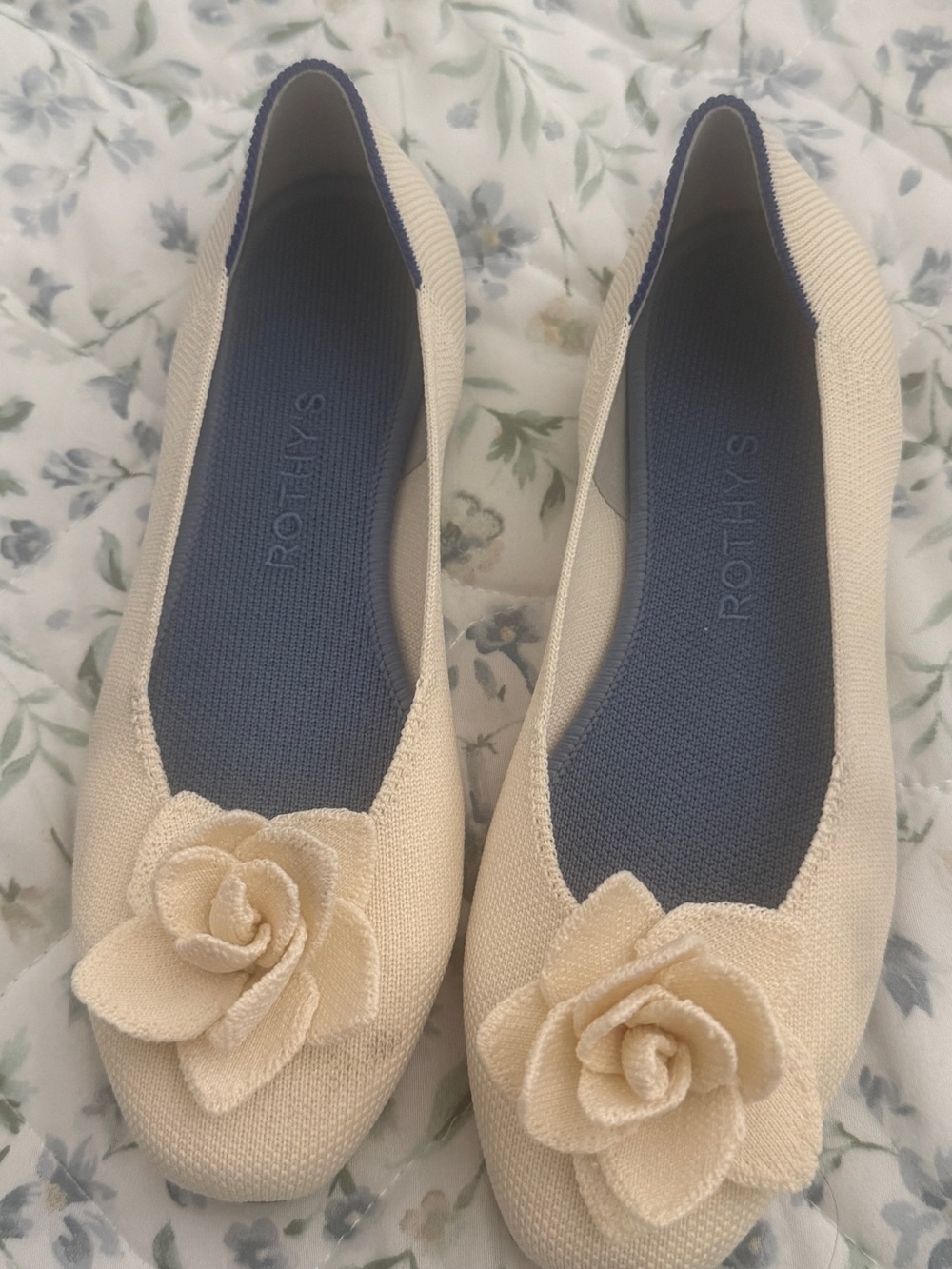 Rothy's Floral Cream Ballet Flats